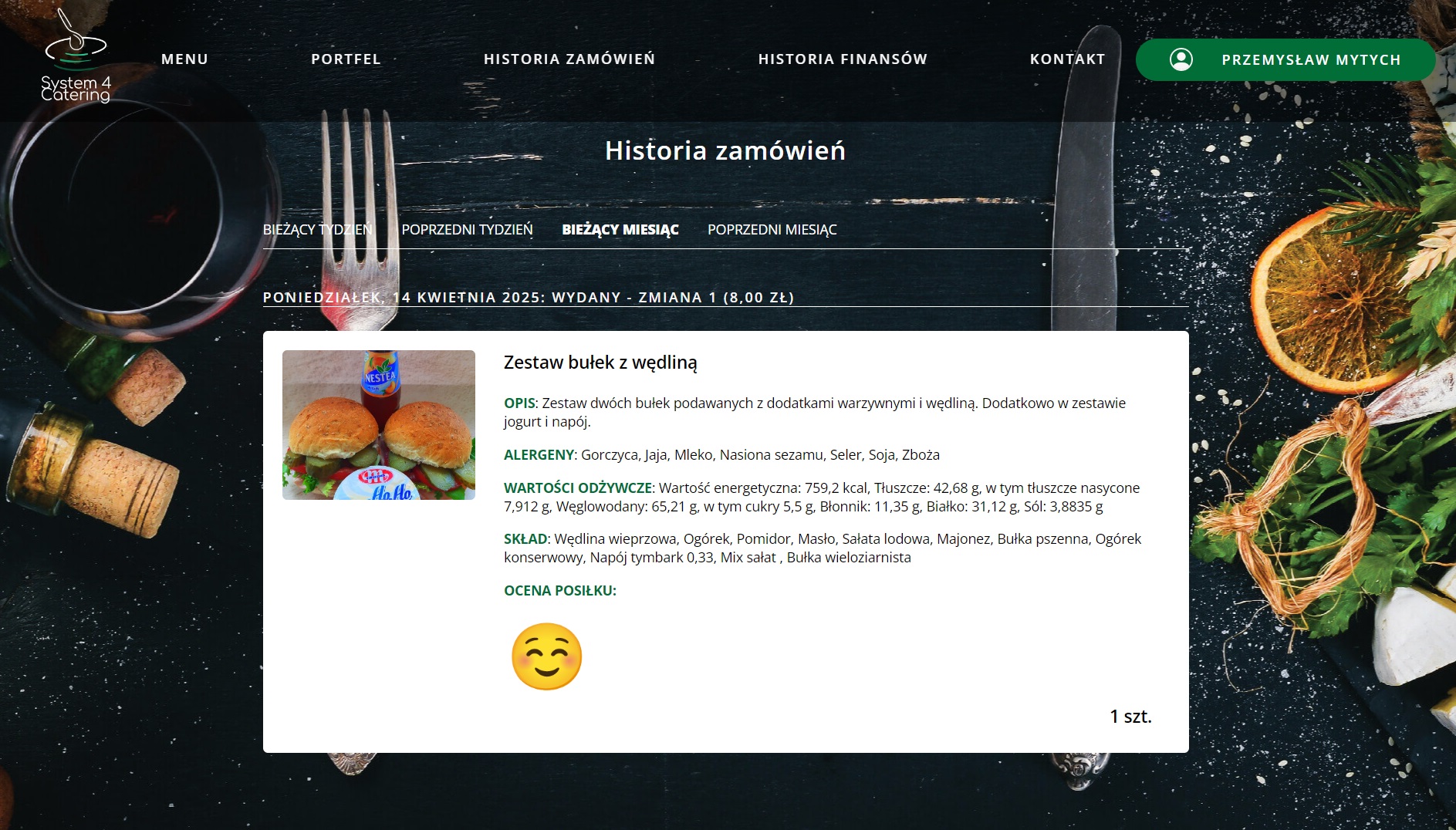 Historia zamówień
